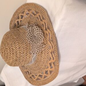 Elegant Tan Woven Sun Hat